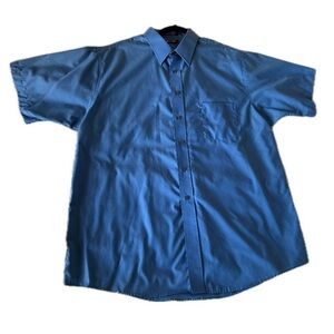 Vintage Puritan Button-Up Short Sleeve Wrinkle Free Mens Shirt